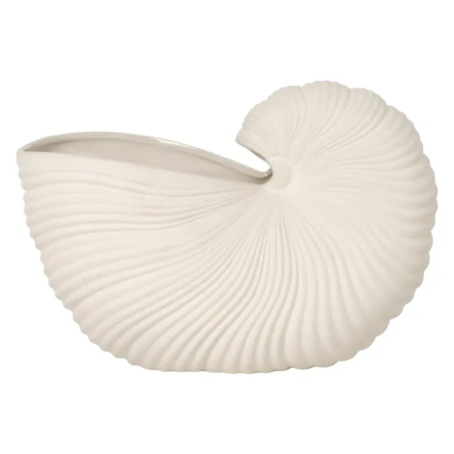 Ferm Living Shell pot, Off white< Bloempotten