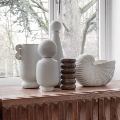 Ferm Living Shell pot, Off white< Bloempotten