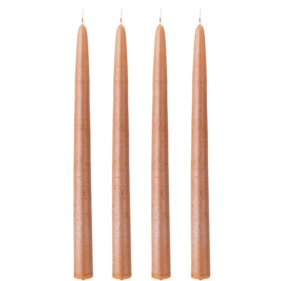Bloomingville Shimmer kaarsen 4-pack, Bruin< Kaarsen