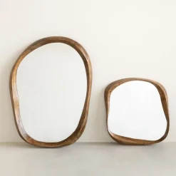 URBAN NATURE CULTURE Shizu spiegel L 50x70 cm, Golden oak< Staande Spiegels