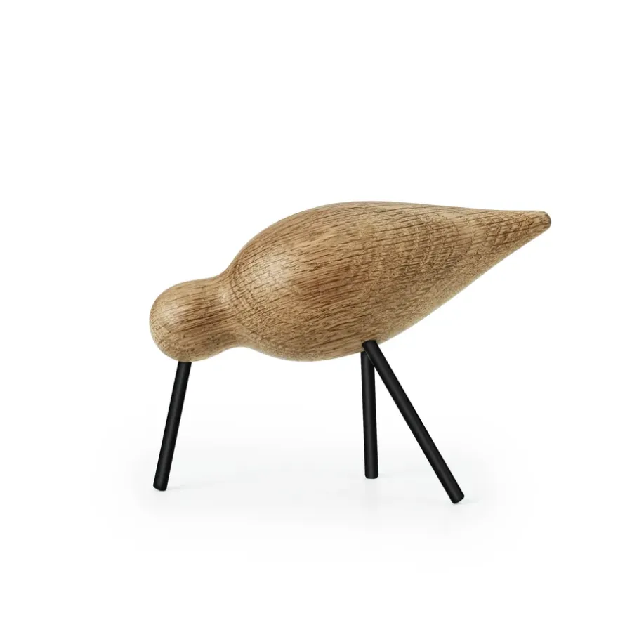 Normann Copenhagen Shorebird eiken-zwart, medium< Houten Beelden
