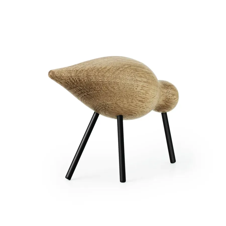Normann Copenhagen Shorebird eiken-zwart, medium< Houten Beelden