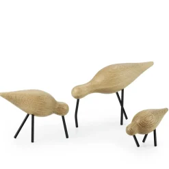 Normann Copenhagen Shorebird eiken-zwart, small< Houten Beelden