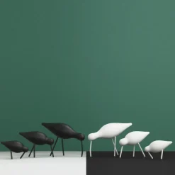 Normann Copenhagen Shorebird wit, klein< Houten Beelden