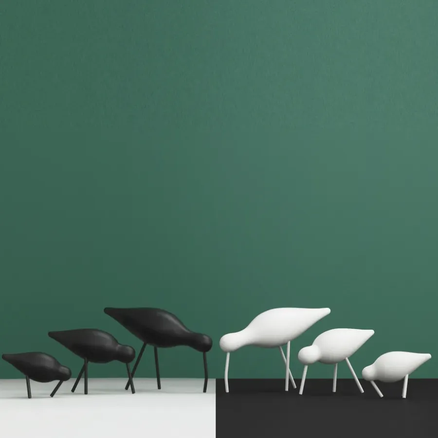 Normann Copenhagen Shorebird zwart, klein< Houten Beelden