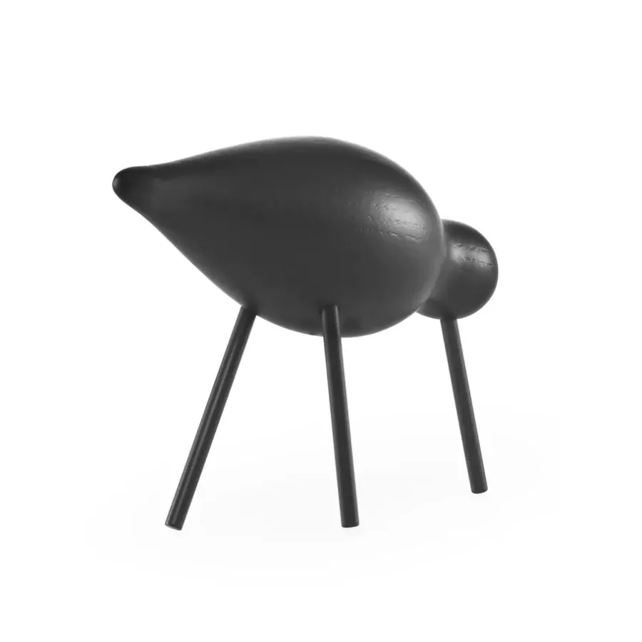 Normann Copenhagen Shorebird zwart, middel< Houten Beelden