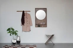 Mette Ditmer Show-me spiegel met plank large, Dark oiled< Wandspiegels