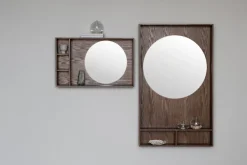 Mette Ditmer Show-me spiegel met plank large, Dark oiled< Wandspiegels