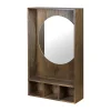 Mette Ditmer Show-me spiegel met plank small, Dark oiled< Wandspiegels