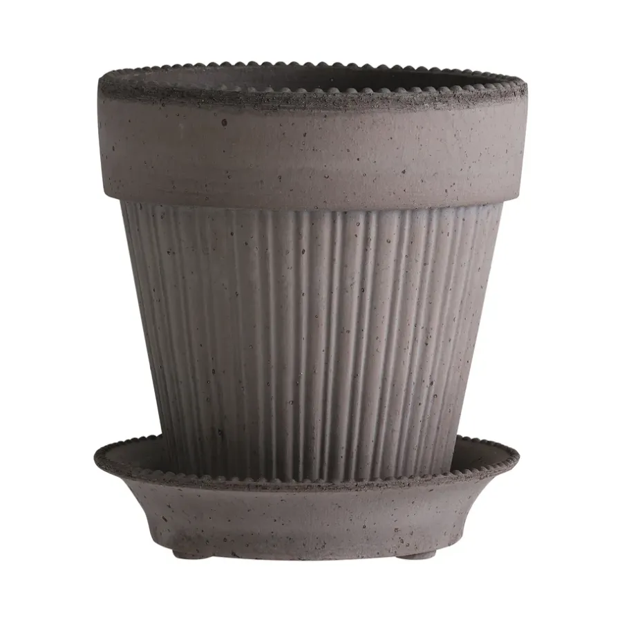 Bergs Potter Simona pot 14 cm, Grijs< Bloempotten