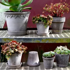 Bergs Potter Simona pot 14 cm, Grijs< Bloempotten