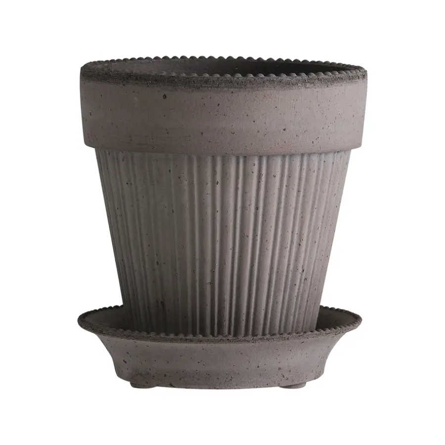 Bergs Potter Simona pot Ø18 cm, Grijs< Bloempotten