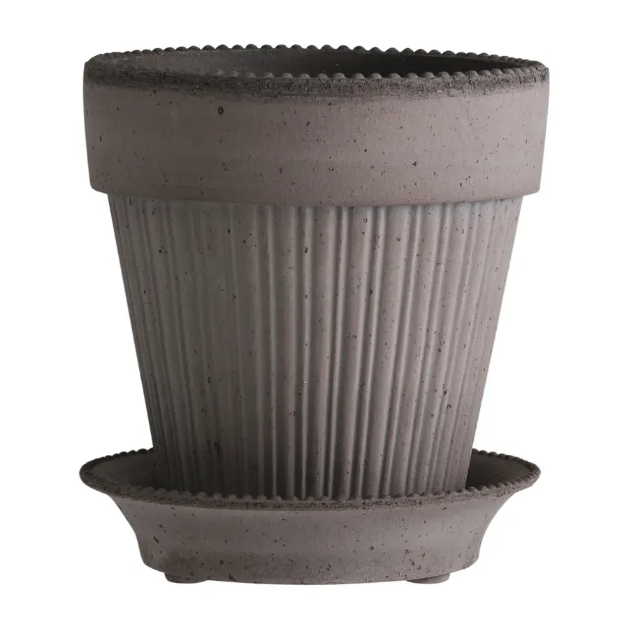Bergs Potter Simona pot 16 cm, Grijs< Bloempotten