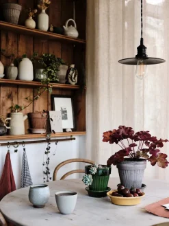 Bergs Potter Simona pot geglazuurd Ø14 cm, Groen< Bloempotten