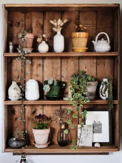 Bergs Potter Simona pot geglazuurd Ø14 cm, Groen< Bloempotten