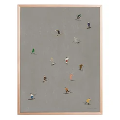 Fine Little Day Skiers poster 40x50 cm, Grijs< Posters|Kerstdecoraties
