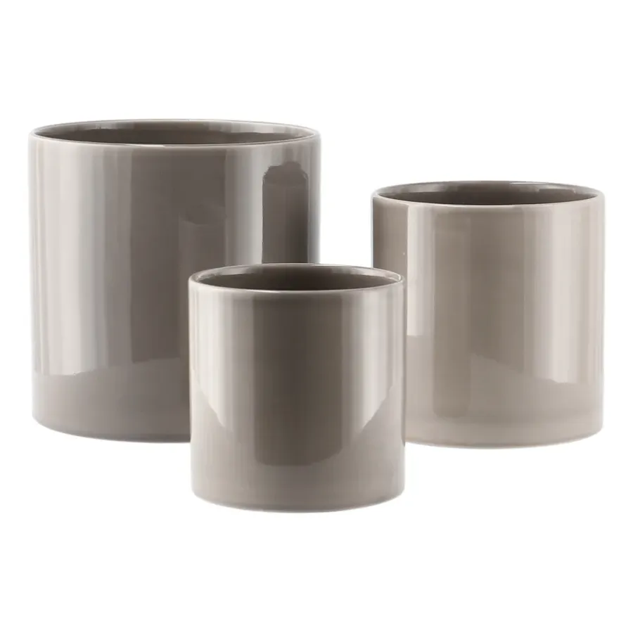 Scandi Living Sleek bloempot Ø19 cm, Beige< Bloempotten