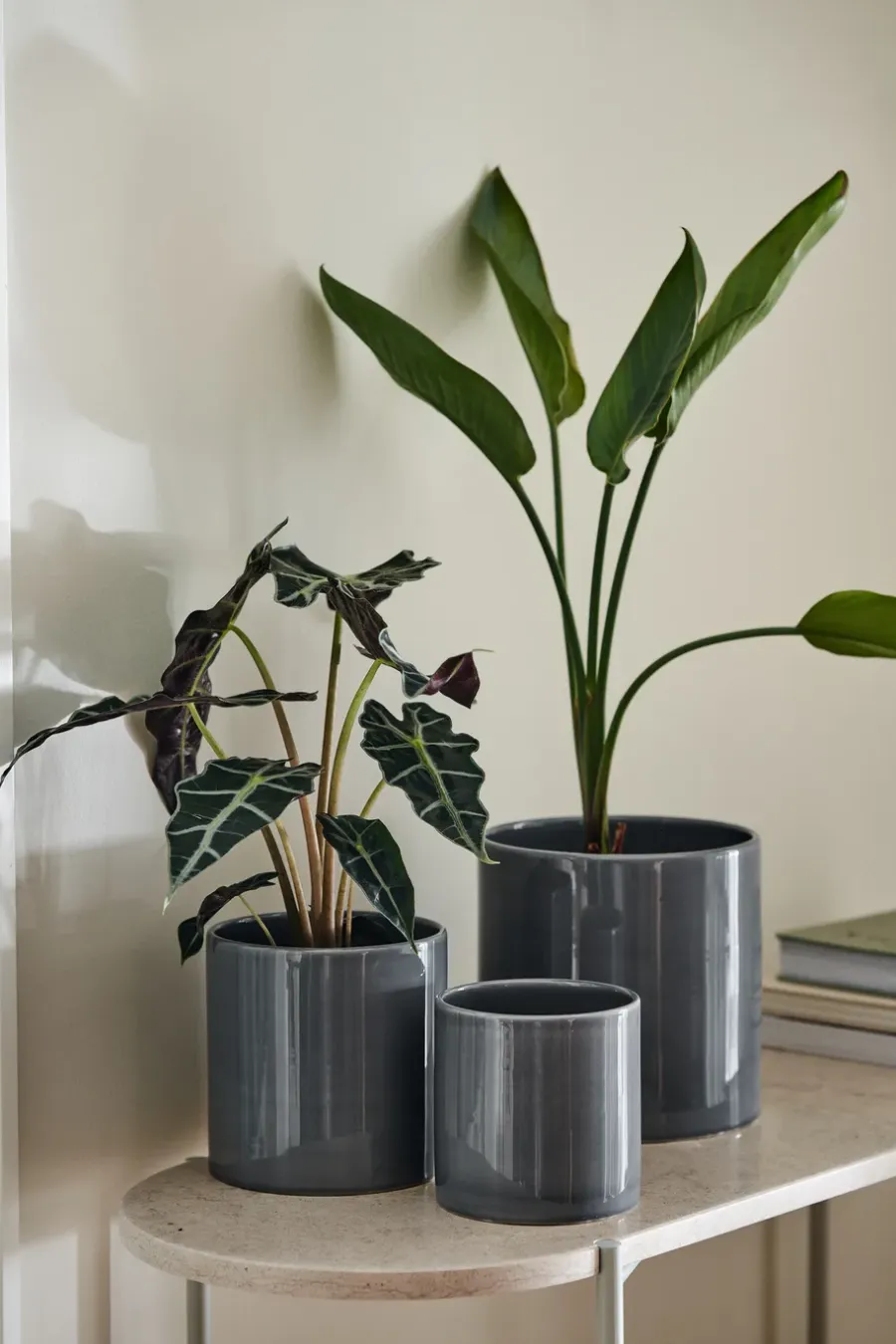 Scandi Living Sleek bloempot Ø15 cm, Charcoal< Bloempotten