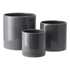 Scandi Living Sleek bloempot Ø12 cm, Charcoal< Bloempotten