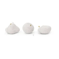 Ferm Living Snowball ornaments kerstboomhanger 3-delig, White< Kerstdecoraties
