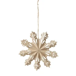 Broste Copenhagen Snowflake kerstdecoratie natural, Ø15 cm< Kerstdecoraties
