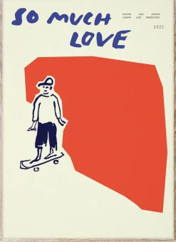 Paper Collective So Much Love Skateboard poster, 30x40 cm< Posters