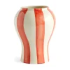 HAY Sobremesa stripe vaas S 22 cm, Red< Vazen