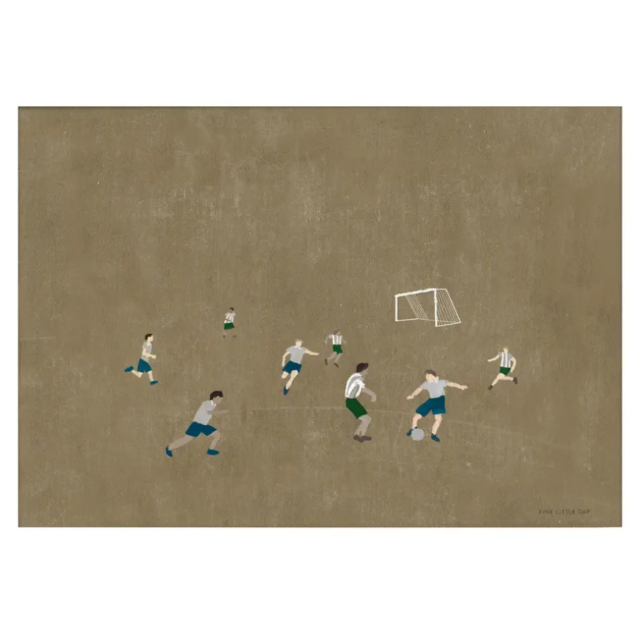 Fine Little Day Soccer poster 50x70 cm, Bruin< Posters