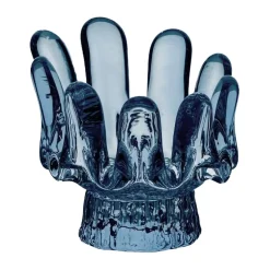 Kosta Boda Solros lantaarn circulair glas 9,2 cm, Blauw< Kaarsenhouders & Kaarsenborden