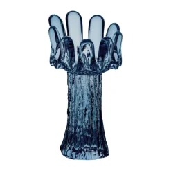 Kosta Boda Solros lantaarn cirkelvormig glas 18 cm, Blauw< Kaarsenhouders & Kaarsenborden