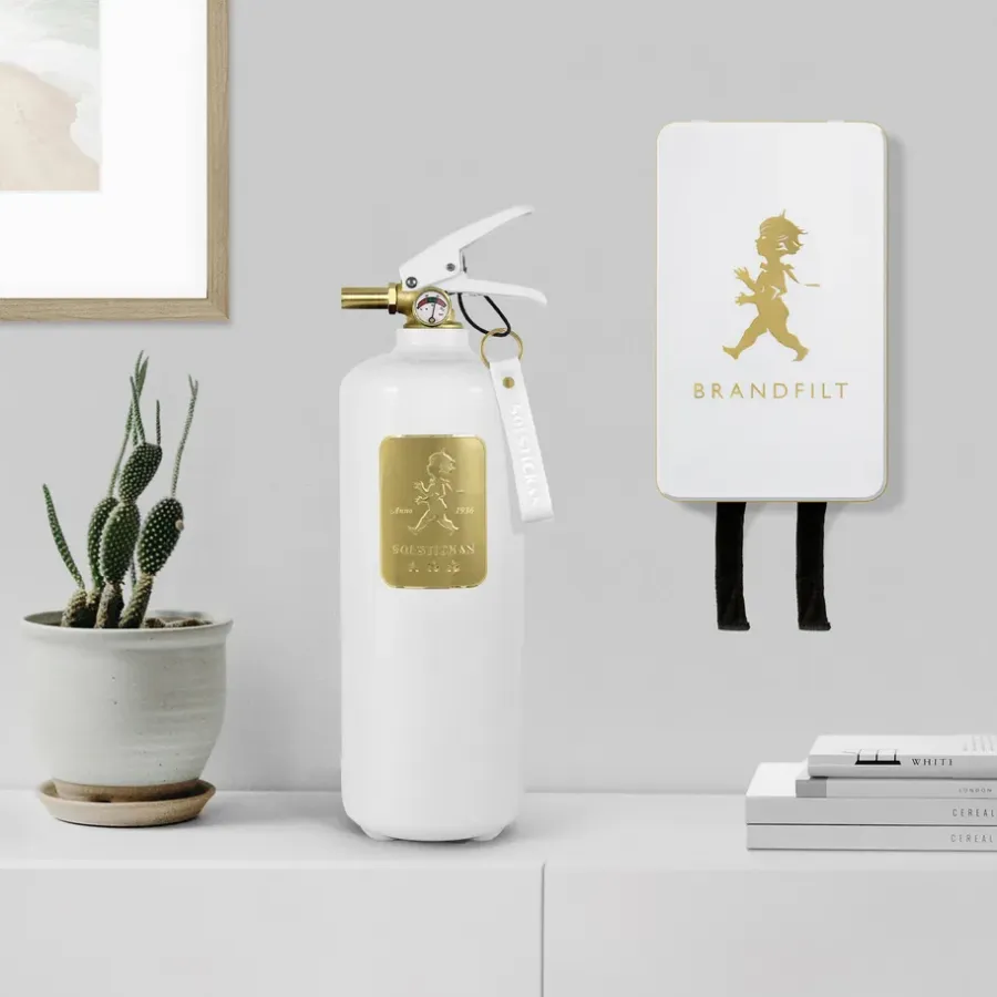 Solstickan Design Solstickan brandblusser 2 kg, Wit-goud< Blusdekens & Brandblussers