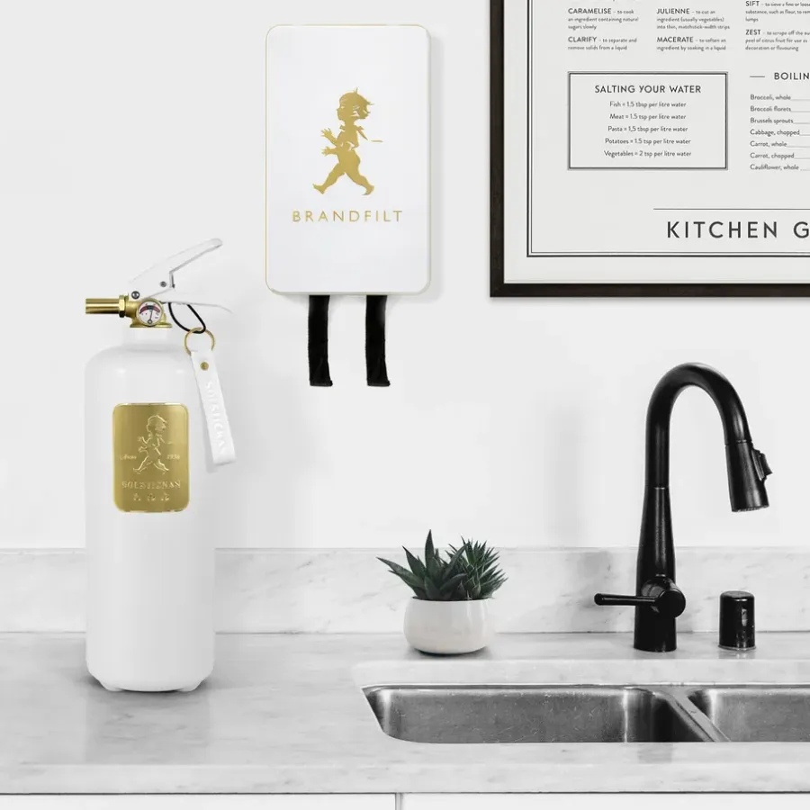 Solstickan Design Solstickan brandblusser 2 kg, Wit-goud< Blusdekens & Brandblussers