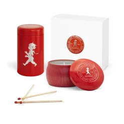 Solstickan Design Solstickan cadeaubox geurkaarsen + luciferdoosje, Rode geurkaars kaneel & sinaasappel< Geurkaarsen & Aroma Diffusers