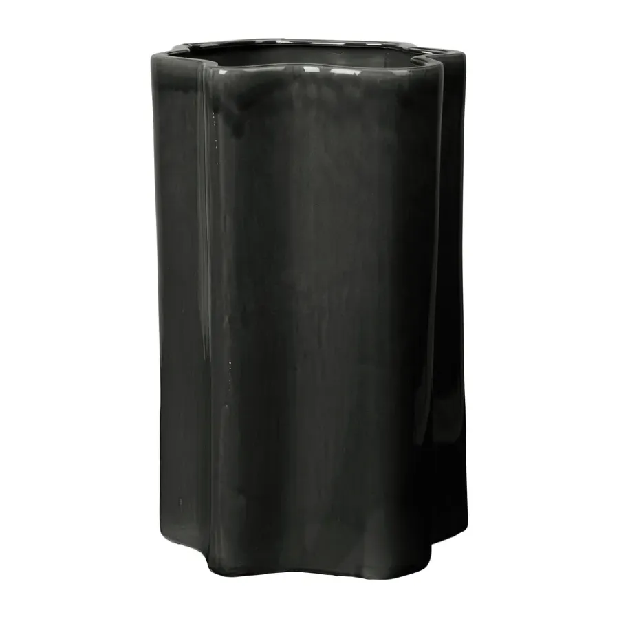 Broste Copenhagen Sonja bloempot H:55 cm, Dark green< Bloempotten