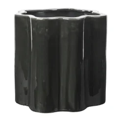 Broste Copenhagen Sonja bloempot H:36 cm, Dark green< Bloempotten