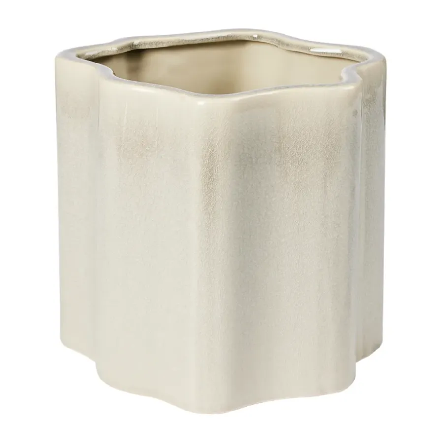 Broste Copenhagen Sonja bloempot H:20 cm, Rainy Day Grey< Bloempotten