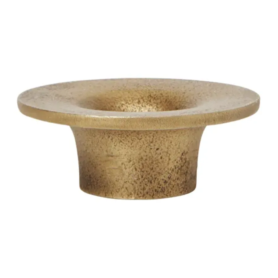 Ferm Living Soothe kandelaar Ø8 cm, Brass Finish< Kandelaars