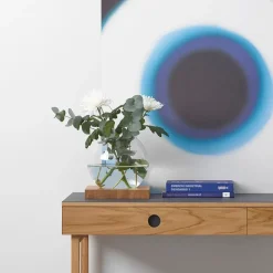 A2 Space decoratie, zwartgebeitst eikenhout, glas< Decoratieve Accessoires