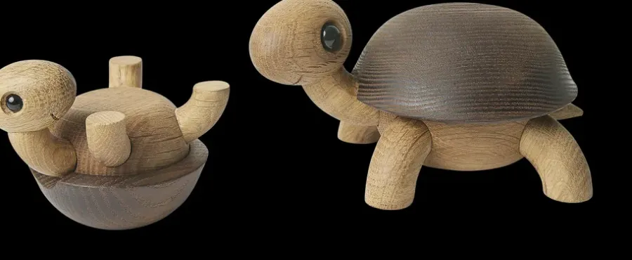 Spring Copenhagen Speedy schildpad decoratie 4 cm, Eikenhout-essenhout< Kinderkamer Interieuraccessoires|Kinderkamer Interieuraccessoires