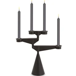 Tom Dixon Spin kandelaar houder mini, Zwart< Kandelaars