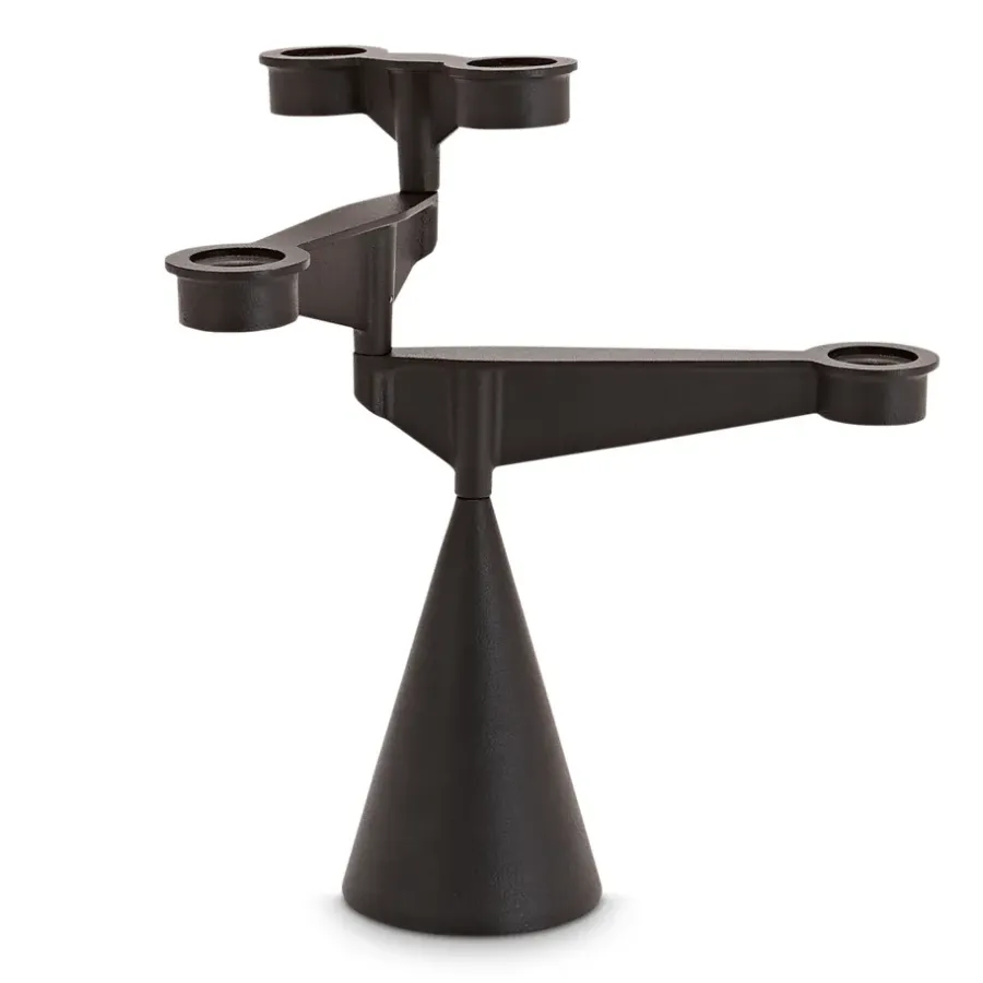 Tom Dixon Spin kandelaar houder mini, Zwart< Kandelaars