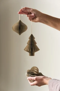 Scandi Living Spira kerstballen 4-pack, Beige< Kerstdecoraties