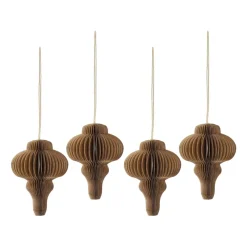 Scandi Living Spira kerstballen 4-pack, Natural< Kerstdecoraties