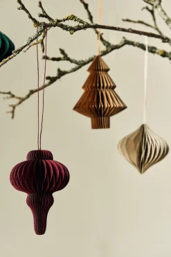 Scandi Living Spira kerstballen 4-pack, Red< Kerstdecoraties