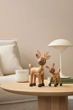 Spring Copenhagen Spirit decoratie ree, Eikenhout-esdoorn< Houten Beelden|Kerstdecoraties