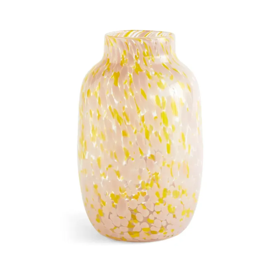 HAY Splash Round vaas L, 30 cm Light pink-yellow< Vazen