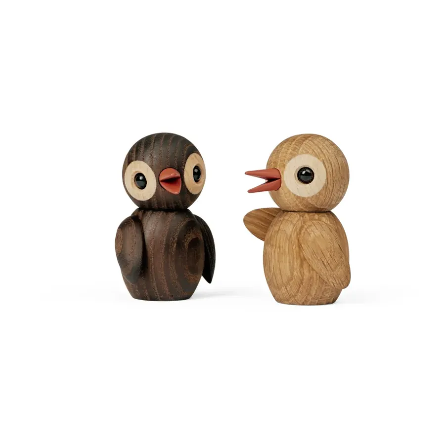 Spring Copenhagen Spring Birds decoratie 6,5 cm, Jokey Oak< Houten Beelden