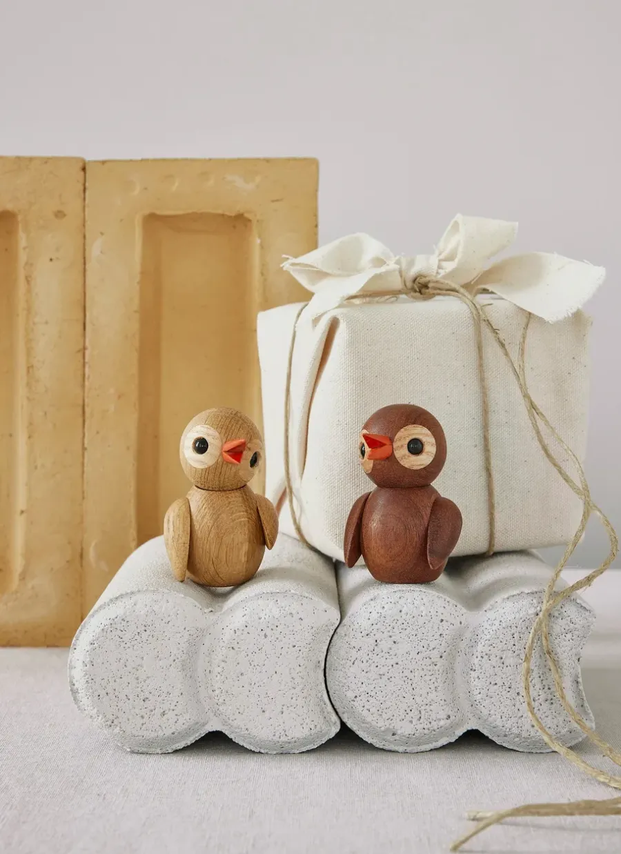 Spring Copenhagen Spring Birds decoratie 6,5 cm, Jokey Oak< Houten Beelden
