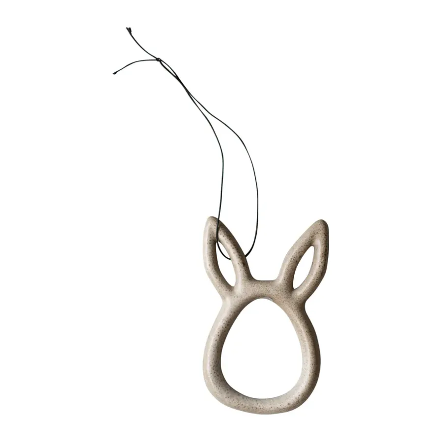 DBKD Sprinkle rabbit paashanger 8 cm, Beige< Paasdecoratie