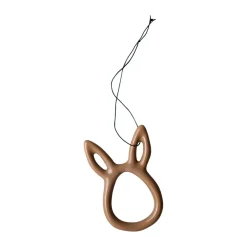 DBKD Sprinkle rabbit paashanger 8 cm, Shiny nougat< Paasdecoratie
